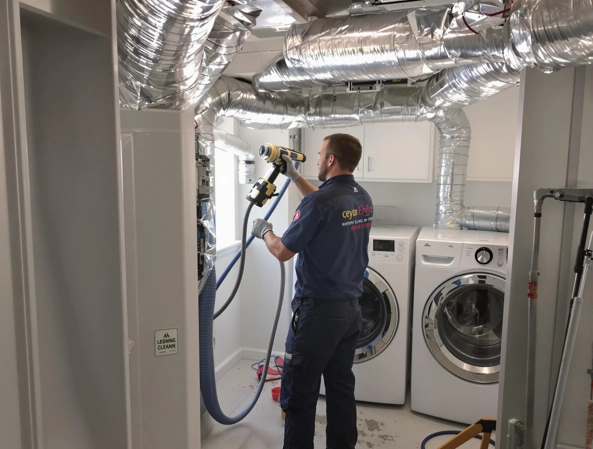 Vestavia Hills Dryer Vent Cleaning specialist using advanced equipment for thorough duct cleaning in Vestavia Hills