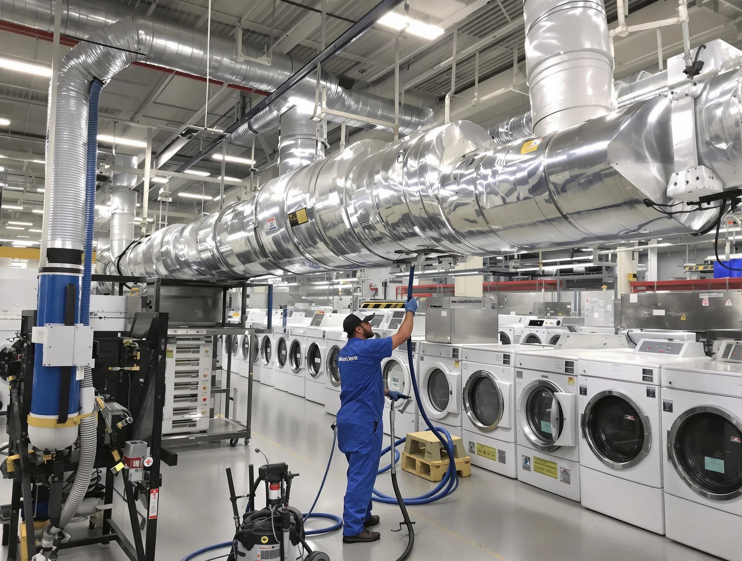 Vestavia Hills Dryer Vent Cleaning team performing heavy-duty industrial dryer vent cleaning in Vestavia Hills