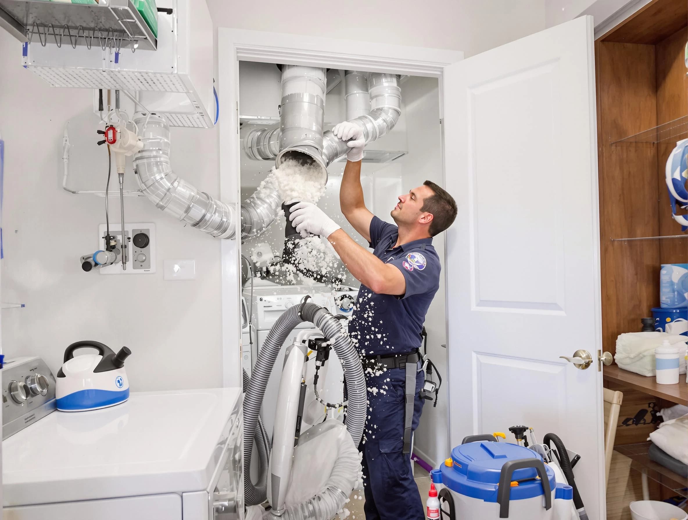 Vestavia Hills Dryer Vent Cleaning technician delivering thorough residential dryer vent cleaning service in Vestavia Hills